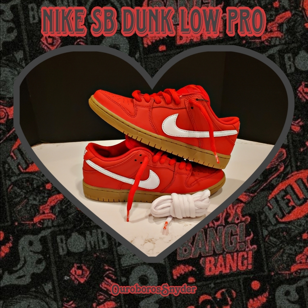 🆕️ Brand NEW Nike SB Dunk Low Pro 'University Red Gum' FJ1674-600